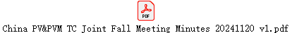 China PV&PVM TC Joint Fall Meeting Minutes 20241120 v1.pdf